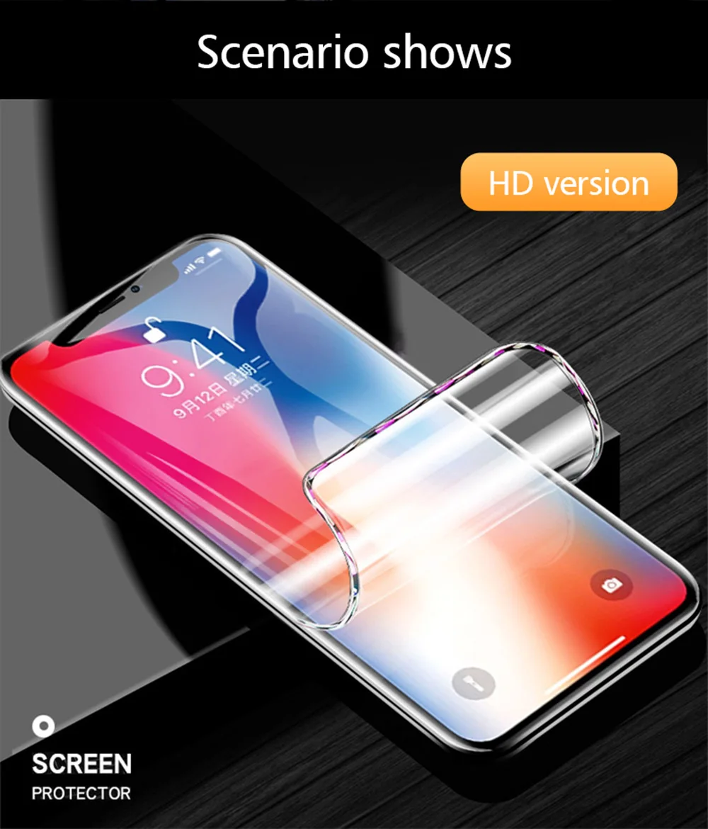 Forubest мягкая Гидрогелевая пленка для Apple iPhone 7 8 Plus, защитная пленка для экрана для iPhone 6 6s Plus X XR XS MAX, защитная пленка
