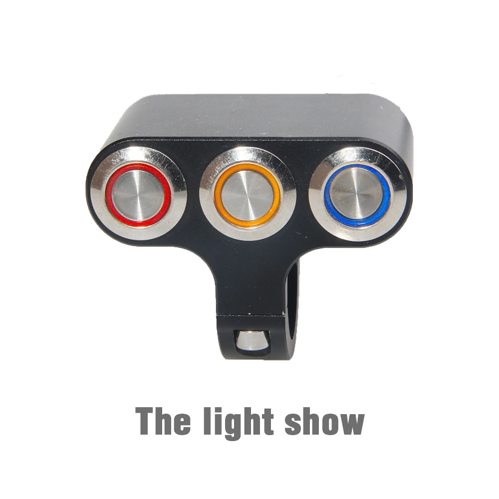 BOSMAA Мотоцикл Универсальный руль светодиодный световой индикатор переключатель