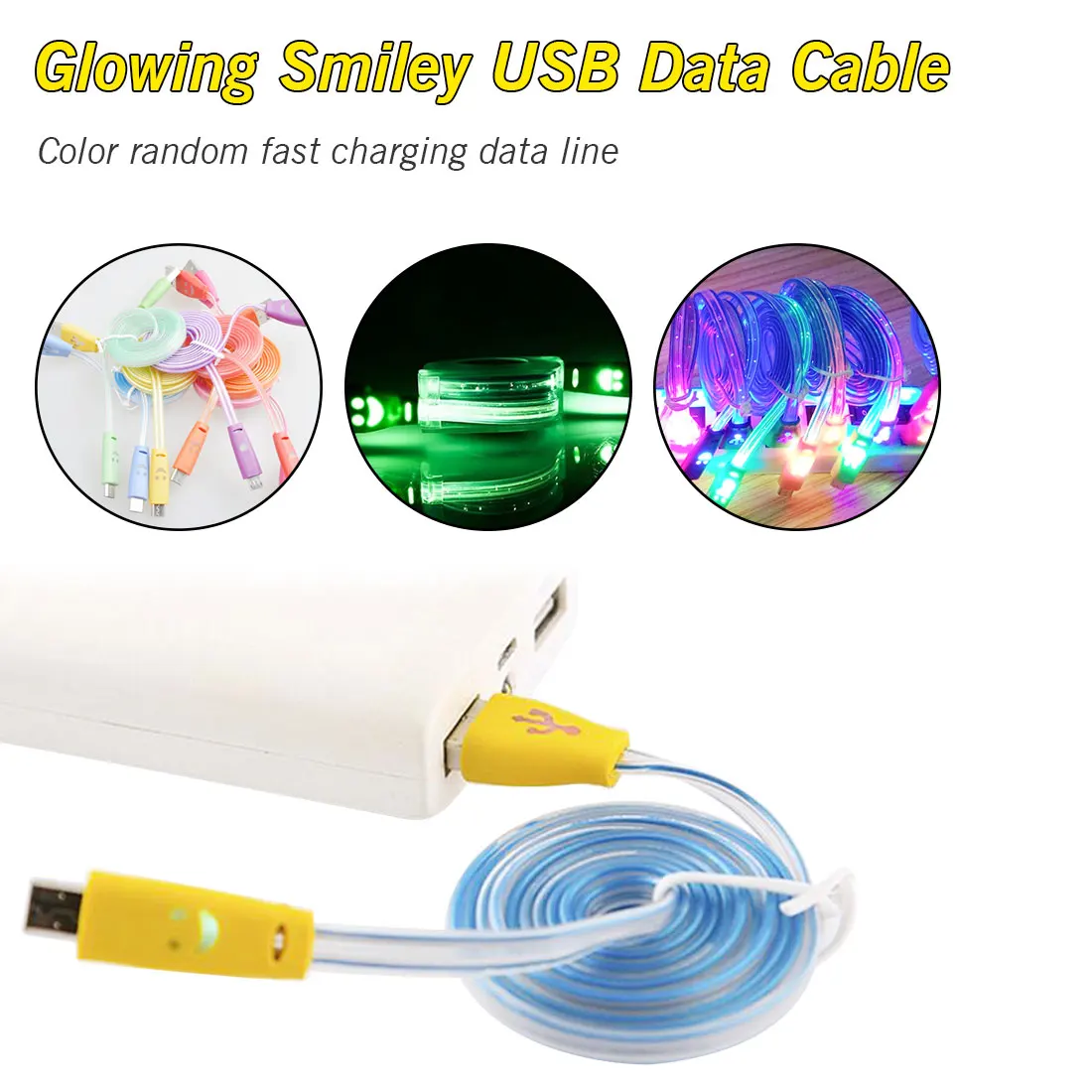 Кабель Micro USB для телефона цветной градиентный светодиодный кабель USB2.0 зарядки