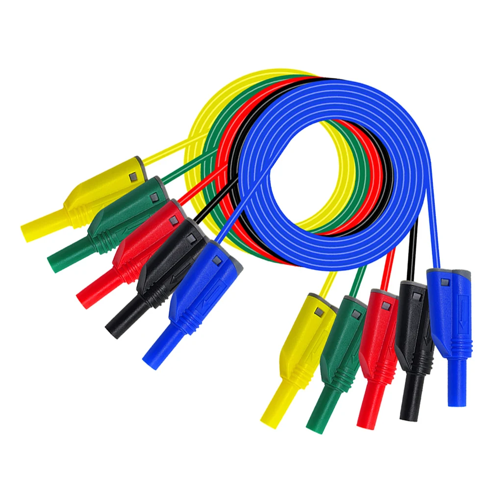 5 шт. тестовый провод свинцовый зонд 4 мм 14awg силиконовый банан в Банановый штекер