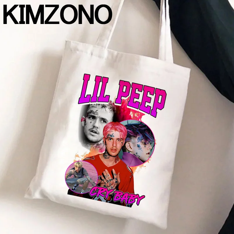 

Сумка для покупок Lil Peep, тканевый саквояж для продуктов, шоппер