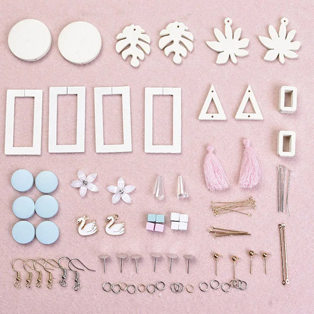 Сказочный Стиль Серьги DIY Ювелирный пакет в форме листа кисточка цветок серьги