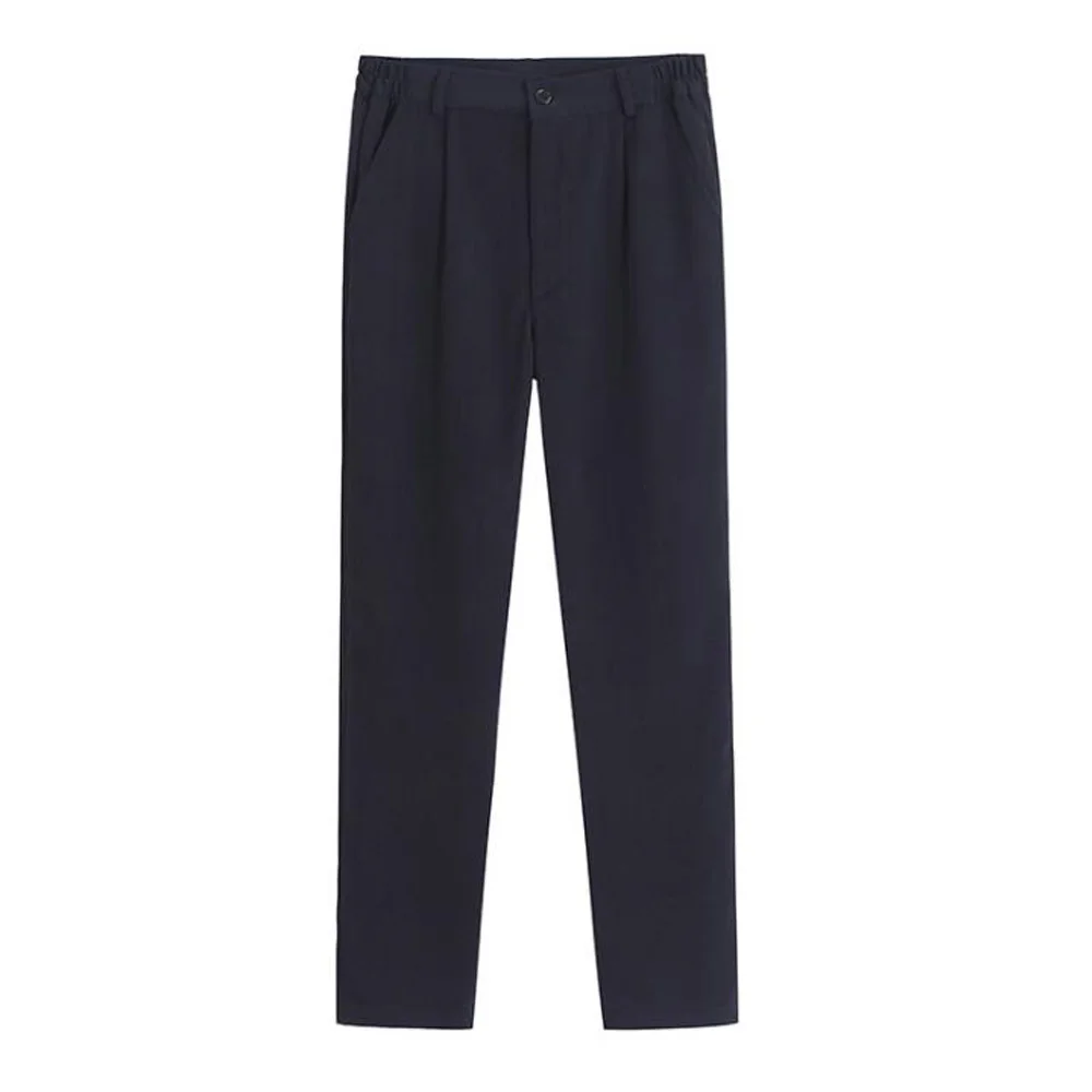 

Men Casual Pants Zipper Suit Trousers Slacks Harajuku Simple All-match Korean Style Plus Size 4XL Baggy Elastic Ins Students New