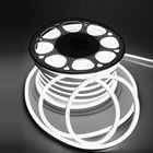 Неоновая лента с европейской вилкой 220 В, водонепроницаемая наружная садовая лампа, белыйтеплый белый 2835 120 светодиодов, sm лента, гибсветодиодный Светодиодная лента, ночная лампа