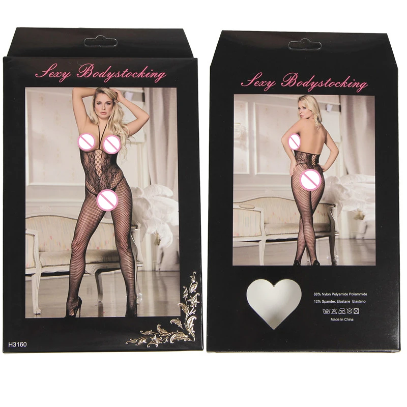 

Hot Sexy Suspender Open Back One-piece Lingerie Lace Pattern Net Socks Body Suits