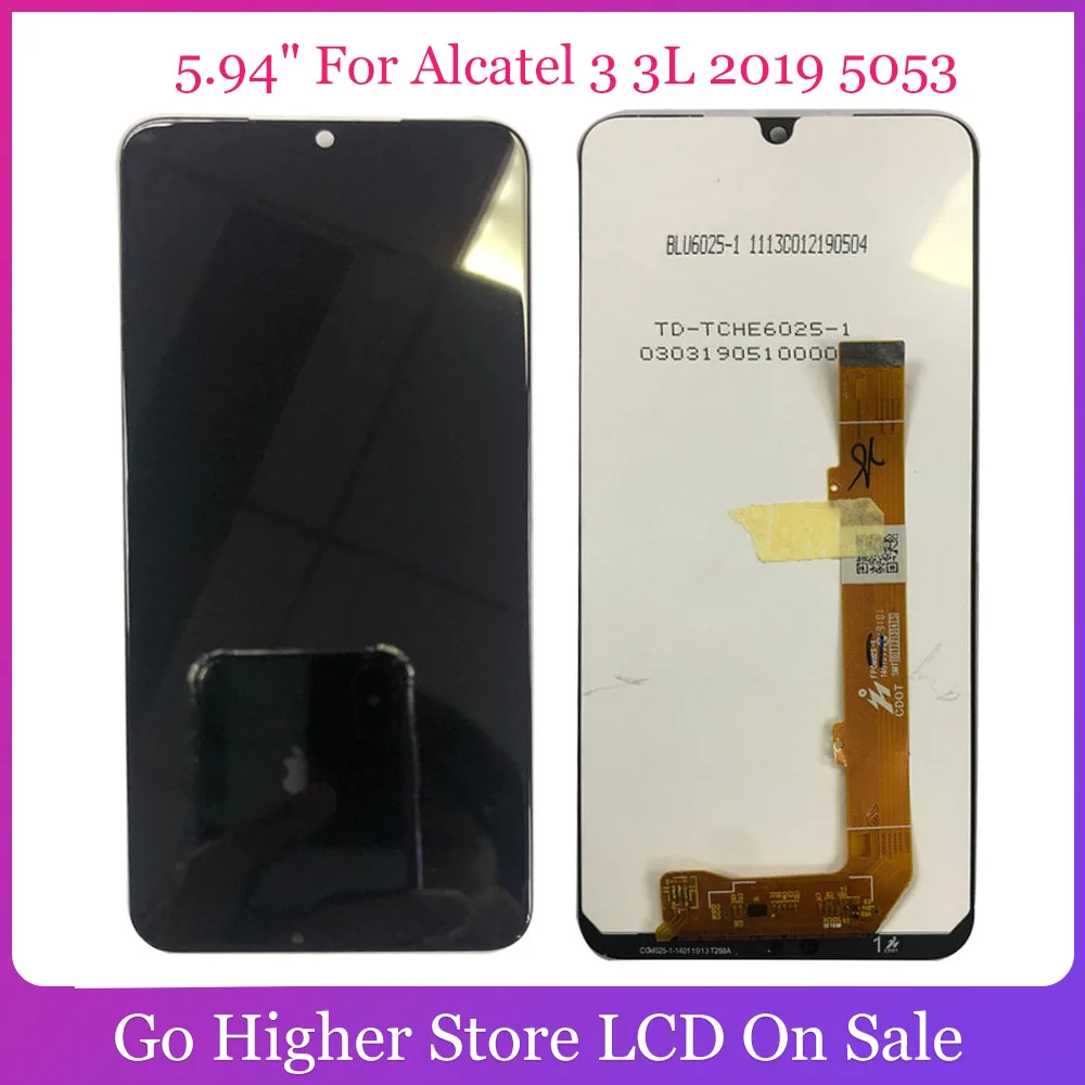 

5.94" For Alcatel 3 3L 2019 5053 OT5053 5053K 5053Y 5053D OT5039 5039 LCD DIsplay Touch Panel Glass Assembly Replacement Parts