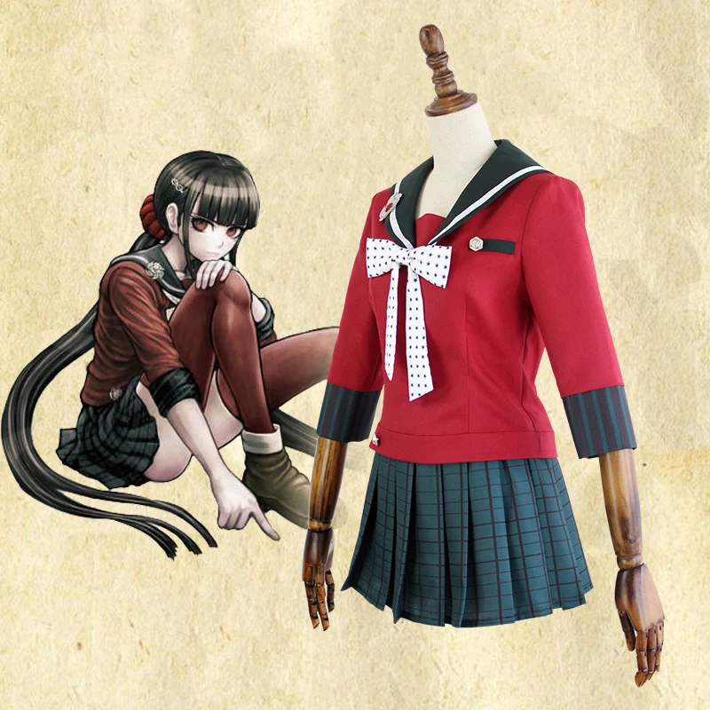 Новый карнавальный костюм Danganronpa V3Harukawa Maki парик рубашка юбка аксессуары для