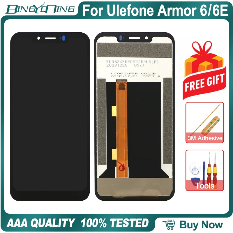 BingYeNing для Ulefone Armor 6 6E ЖК-дисплей и сенсорный экран дигитайзер с рамкой дисплей экран аксессуары для телефона сборка Замена