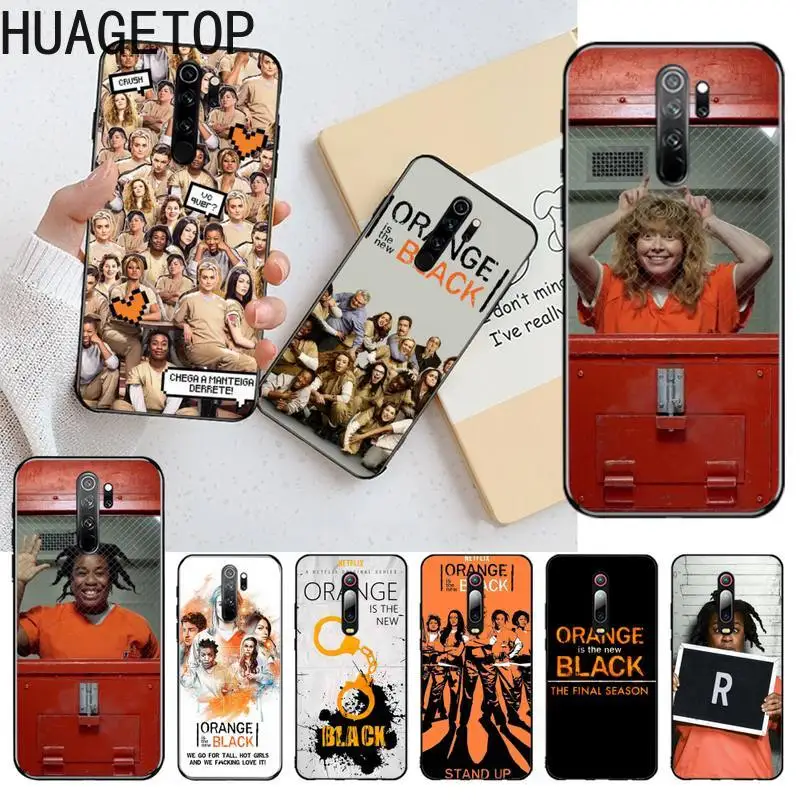 Оранжевый Новый черный силиконовый чехол для телефона Redmi Note 9 8T 8A 7 6 6A Go Pro Max K20