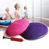 pvc inflatable yoga balancing ball massage cushion mat pad thickening training cushion body building stability exercise xa62y