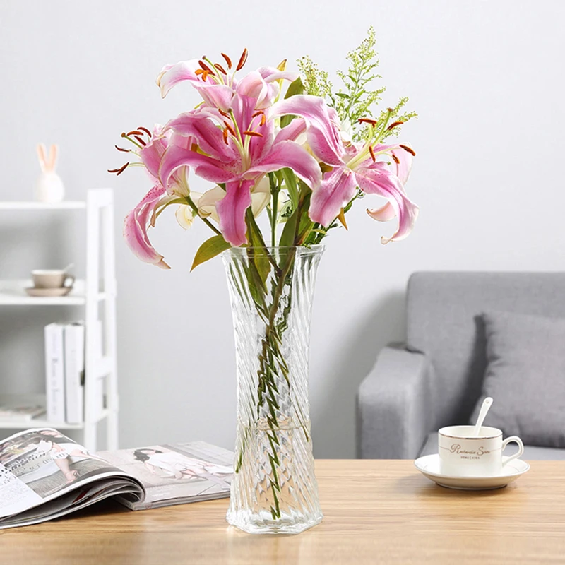 Гидропонное стекло большая Цветочная ваза зеленые растения квадратный