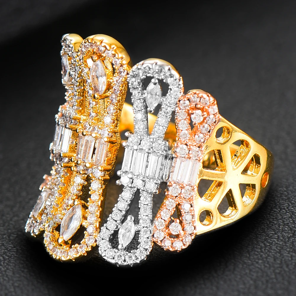 Женское кольцо GODKI Трендовое на палец с геометрическим крестом и фианитом