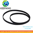 3 шт., резиновый ремень ГРМ GT2 с замкнутой петлей, 1101221582004006101220 мм, Ширина ремня 2 Гт, 6 мм, подходящий шкив GT2