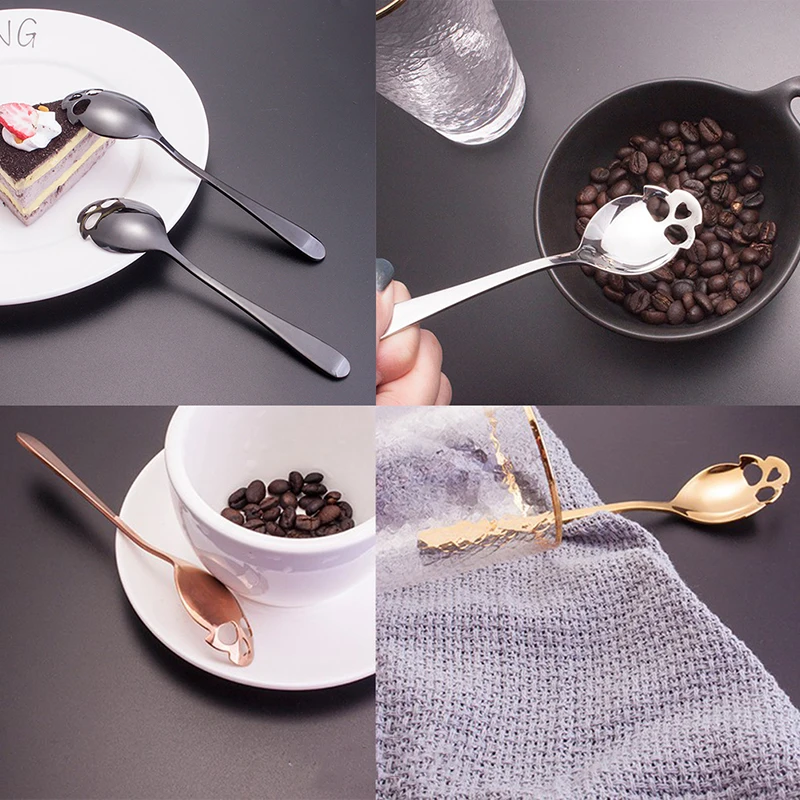 1 шт. ложка из нержавеющей стали с рисунком черепа | Дом и сад