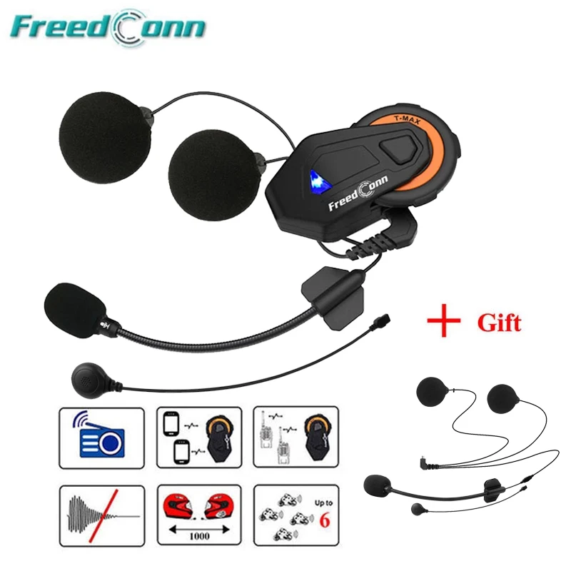 Freedconn T MAX E мотоцикл Bluetooth гарнитура домофон шлем версия 4 1 6 Riders Group говорить FM
