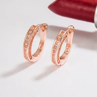 diwenfu 14k rose gold aros mujer oreja stud earring for women fine 925 jewelry diamond gemstone orecchini stud earrings girls