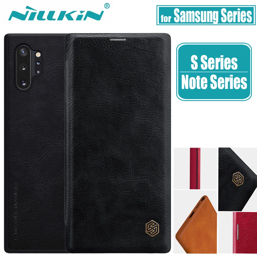 Кожаный флип-кейс Nillkin для samsung Galaxy Note 8 9 10 S10 S9 S8 Plus 5G, мягкий винтажный Чехол для Note10 Note 10+ 5G Shell