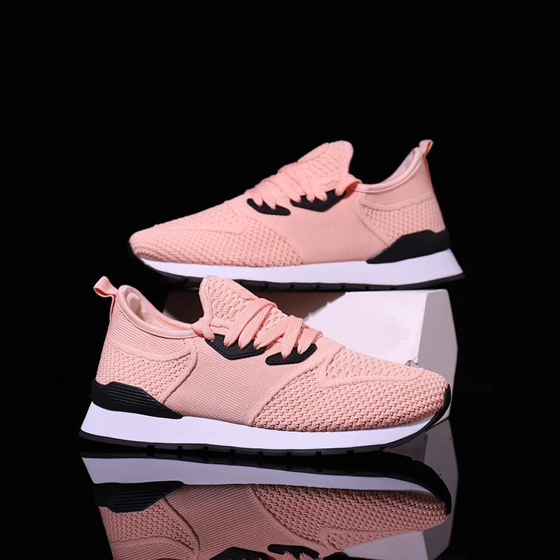 

Женская дышащая Спортивная обувь на плоской подошве, из сетчатого материала