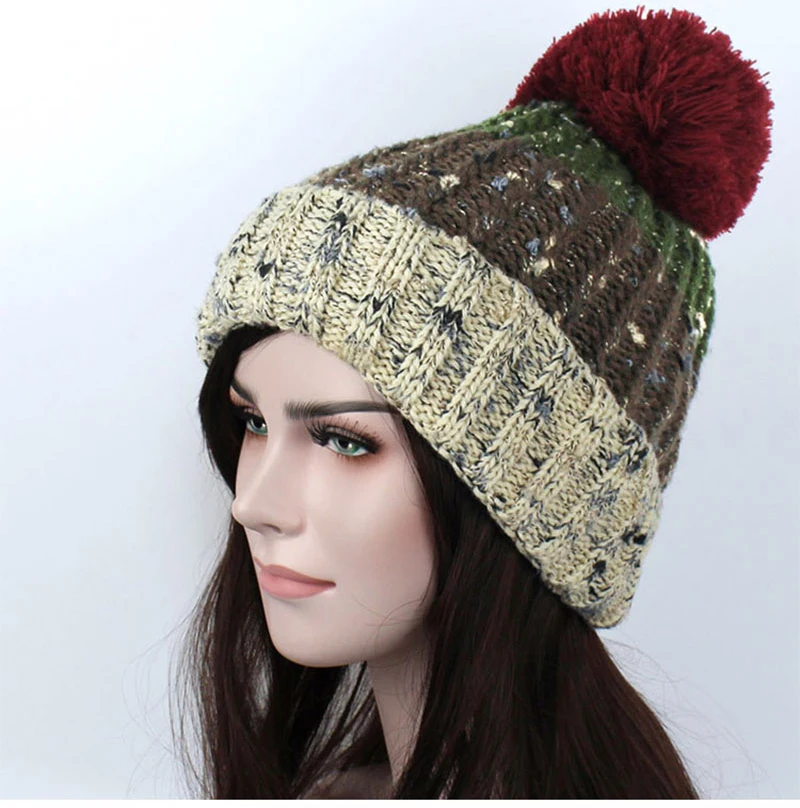 Повседневная шерстяная вязаная шапка Skullies Beanies, зимние теплые крутые шапки, женская уличная шапка, осенняя женская шапка, лыжная шапка, новинка