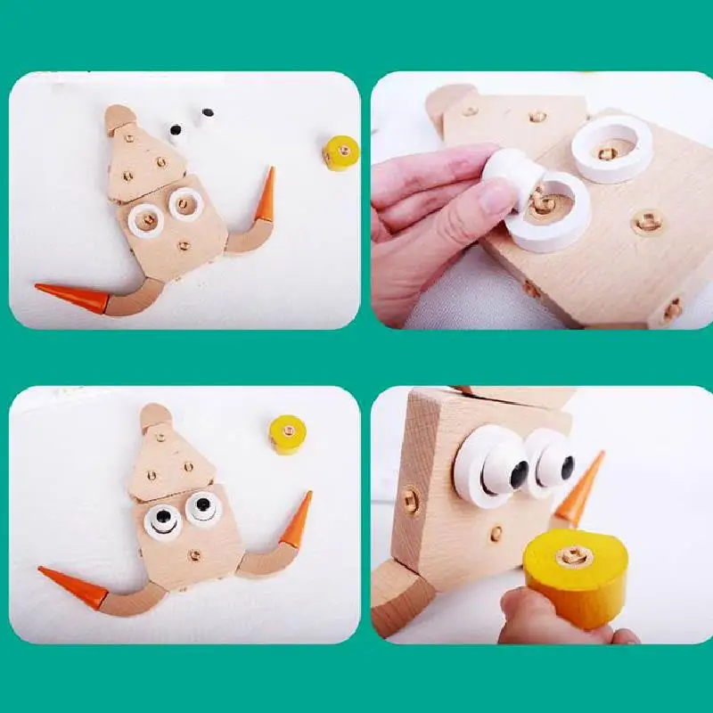 Деревянные различные милые серии домашних животных головоломки Дети DIY