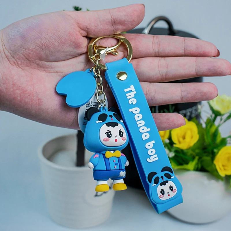 

Bag Decoration Pendant Women Men Jewelry Car Key Ring Cartoon Panda Boy Keychain