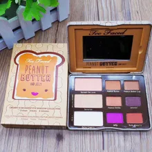 Peanut Butter 9-Color Eyeshadow Blush Repairing Palette Matte Shimmer Waterproof Long-Lasting Hydrating Eye Pigment Makeup Box