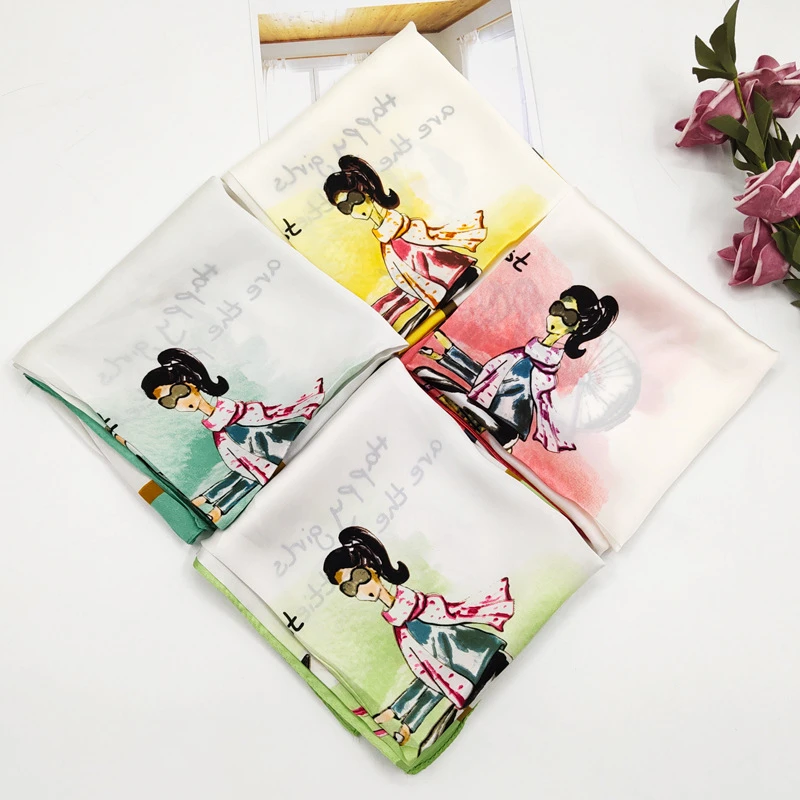 2020 Новый корейский стиль маленький квадратный шарф для женщин и девочек модный