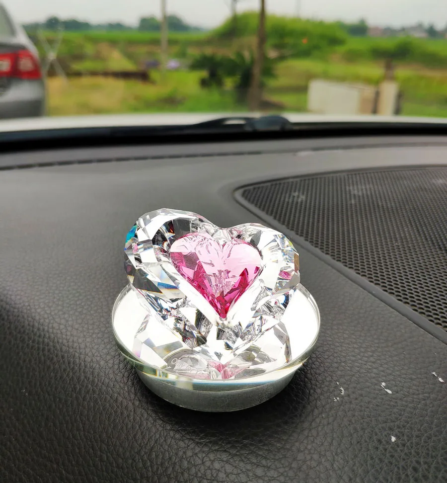 Хрустальные Фигурки влюбленных сердца украшение для автомобиля свадебный