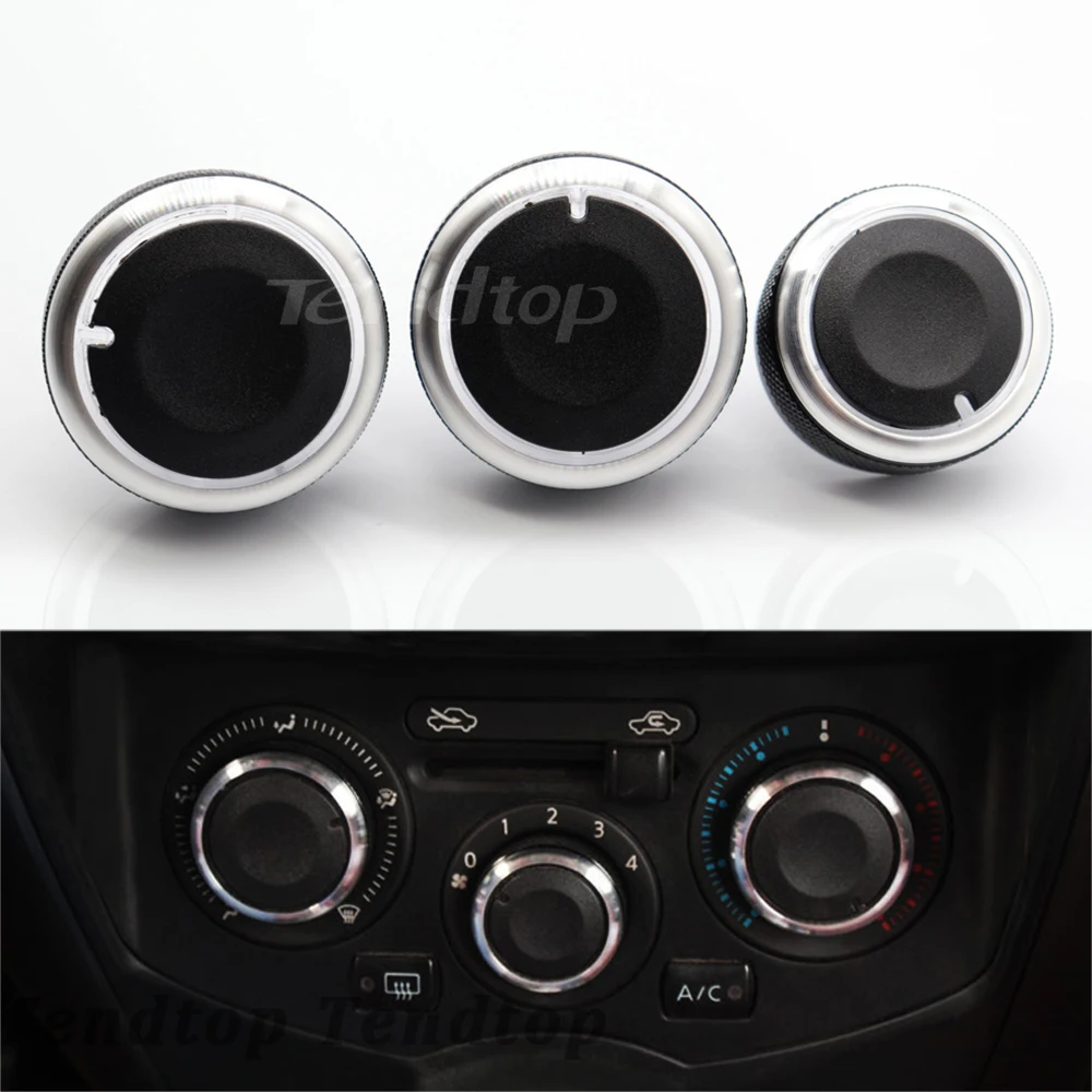 

3 шт. в наборе, подходит для Nissan LIVINA TIIDA SYLPHY GENISS Note E11 2004-2013, поворотный переключатель для автомобильного кондиционера, ручка, ручка переменног...