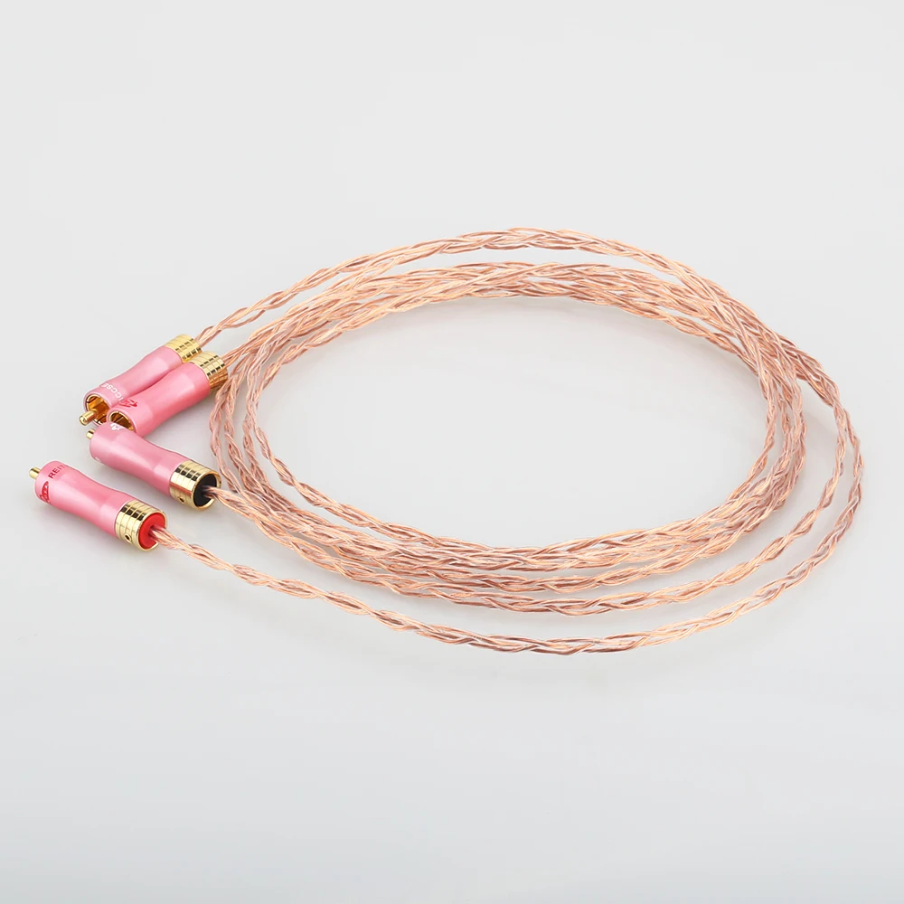 Hifi 8TS 8N OCC одиночный медный посеребренный кабель RCA к цифровой аудио видео