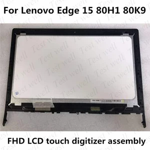 15 6 inch fhd 1920x1080 lcd display touch screen digitizer assemble frame bezel for lenovo edge 15 edge15 80k9 edge 15 80h1 free global shipping