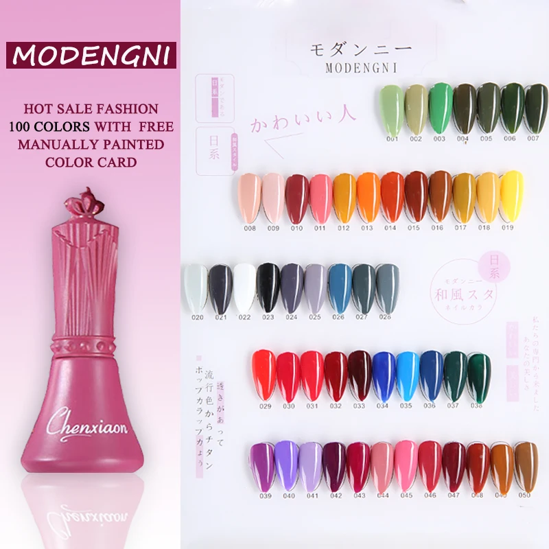 

MODENGNI 15Ml Hot Sale 100 Colors Nail Gel Whole Set Semi Permanent Soak Off UV Led Gel Lacquer For Nail Salon Nail Art Design