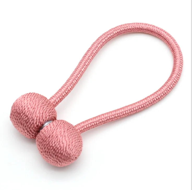 Pink Крючковые магниты для спальни, Пробивка, кружевные ремни для хранения, шторы с магнитными пряжками, шторы с фиксированным зажимом, бесплатно, cjjfcl00031 - Цвет: Pink