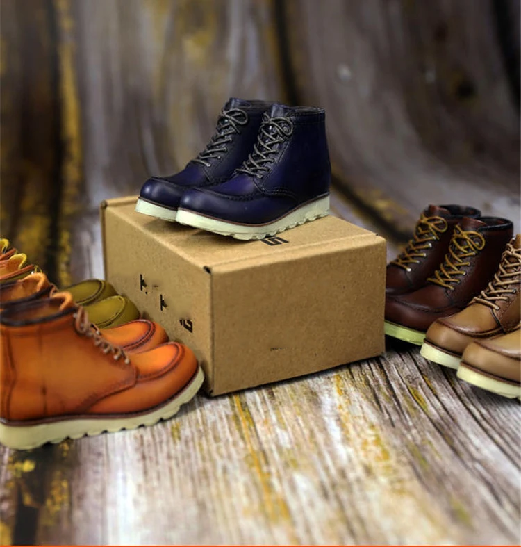 Модель мужской локомотивной обуви SK005 в стиле ретро с высоким верхом модель