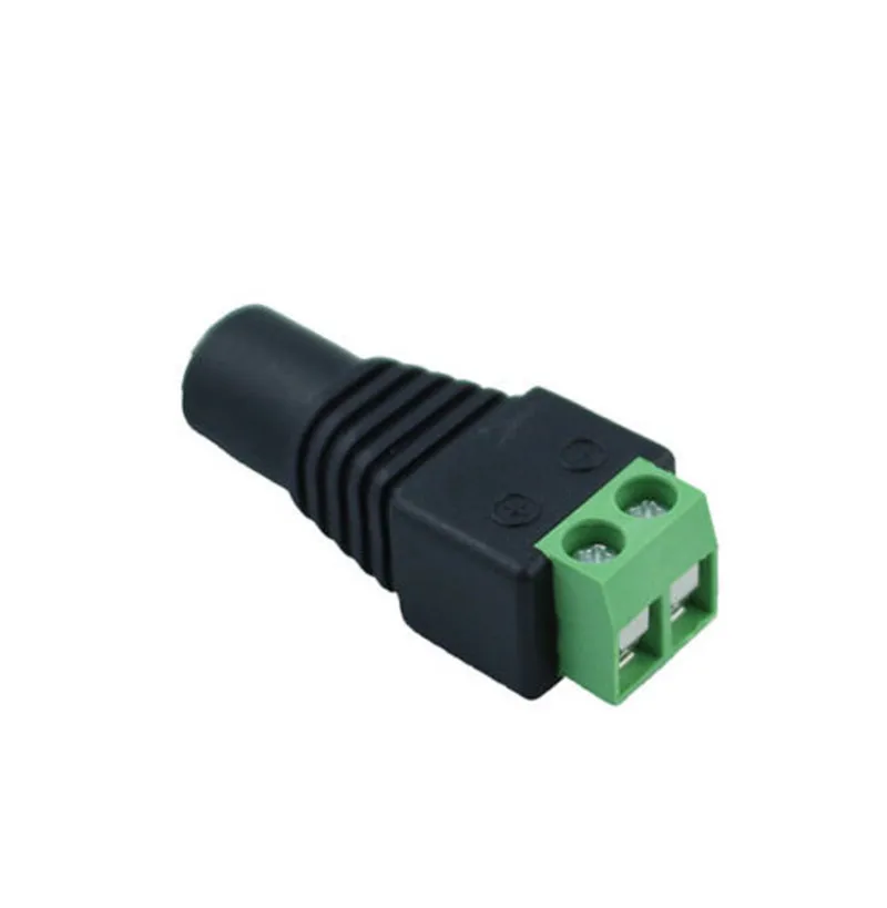 

5.5mm x 2.1mm Female Male DC Power Plug Adapter for 5050 3528 5060 Single Color LED Strip and CCTV Cameras