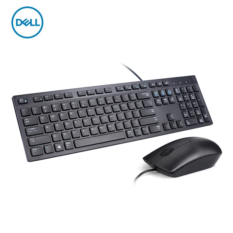 

USB-проводная оптическая эргономичная клавиатура и мышь Dell Dentsing KB216 + MS116, 1000 точек/дюйм, длина кабеля
