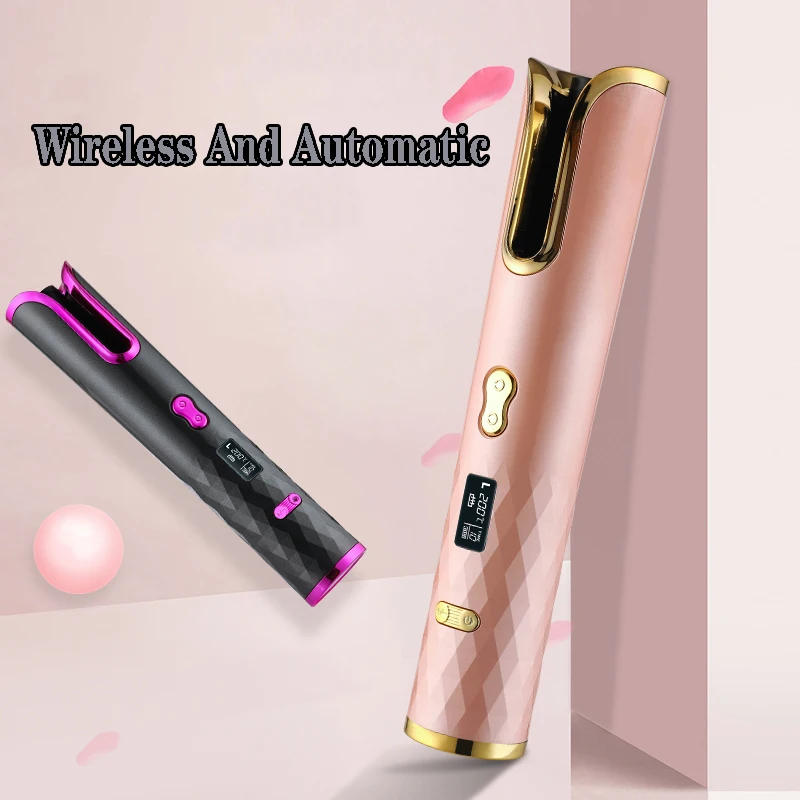 Wireless Hair Curler Professional Curling Iron Rollers Fast Heating Spiral Ceramic Anti Scalding Hair Curler irons For Women