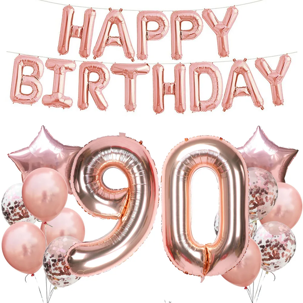 No.46 Amawill, розовое золото, для взрослых, 50 лет, с днем рождения, фольга, шар, день рождения, вечеринка, украшения, 50 лет, юбилей, принадлежности, 75D - Цвет: No.46