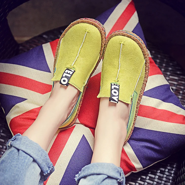 Кожаные повседневные лоферы обувь на плоской подошве женские кроссовки замшевые