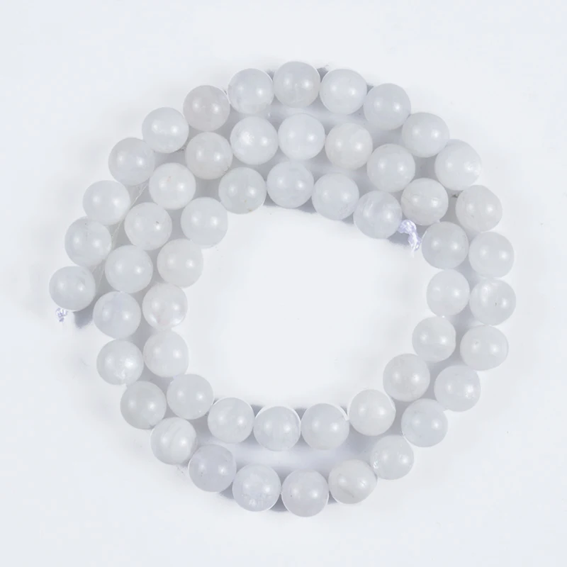 

Natural Stone Smooth Clear Blue Moonlight A Crystals Round Loose Beads 6/8/10mm for Jewelry Making DIY Bracelet Accessories