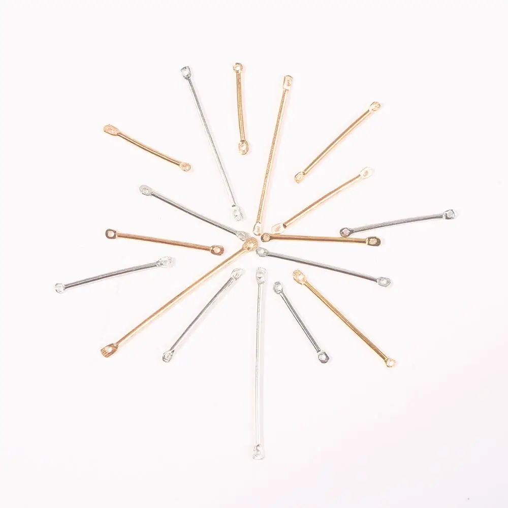 50 шт./лот высококачественный металлический Железный Золотой родиевый двойной