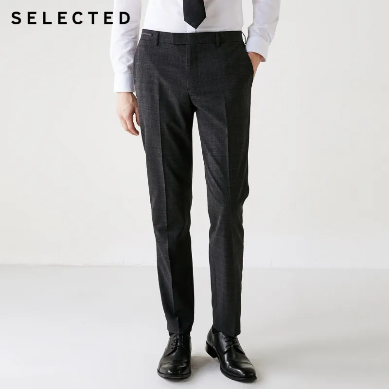 Выбранные Для мужчин костюмы зауженного кроя из смесовой шерсти темно Клетчатый