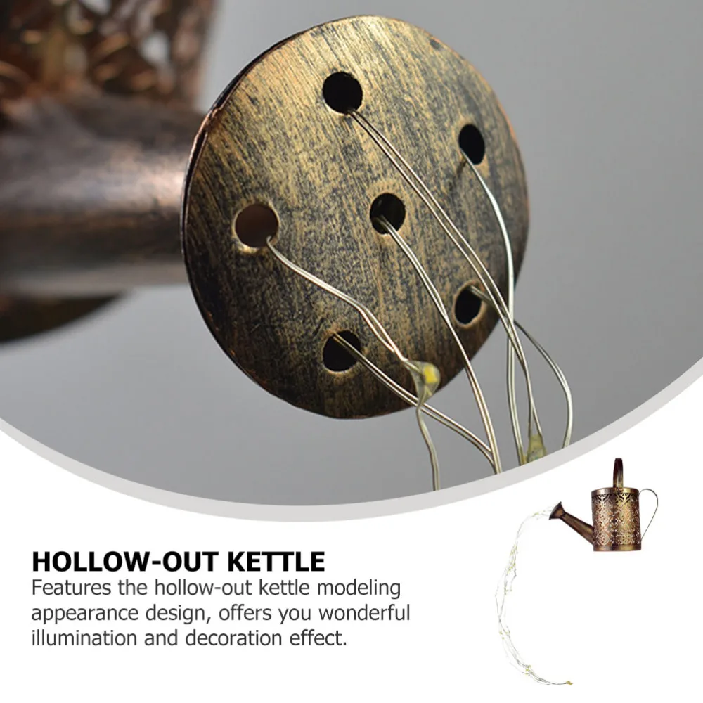 

1pc Solar Landscape Lamp Creative Solar Lawn Light Hollow-out Watering Can Light