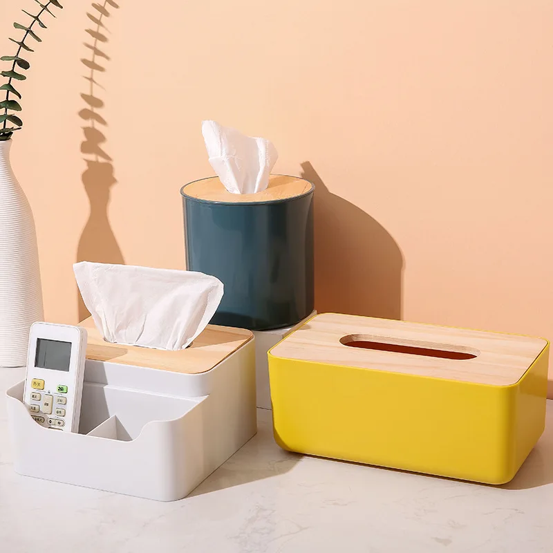 

Paper Towel Box Living Room Household Plastic Suction Box Bedroom Tea Table Roll Paper Suction Creative Multifunctional Remote