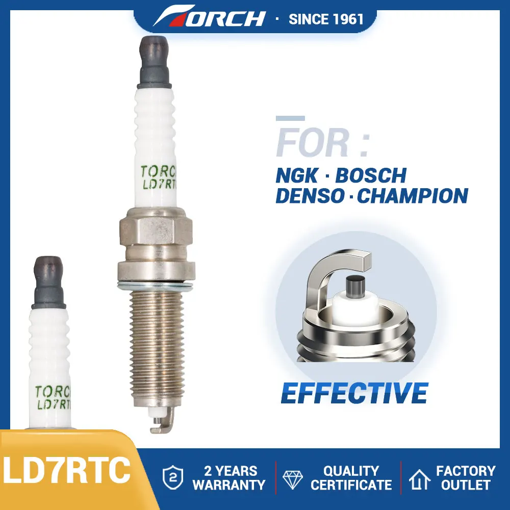 

Candles for Car Torch Spark Plugs Origina LD7RTC Replacement for Bujia LZKAR7D-DE Fit for ZHENGZHOU Succe 1.6L HR16 2014