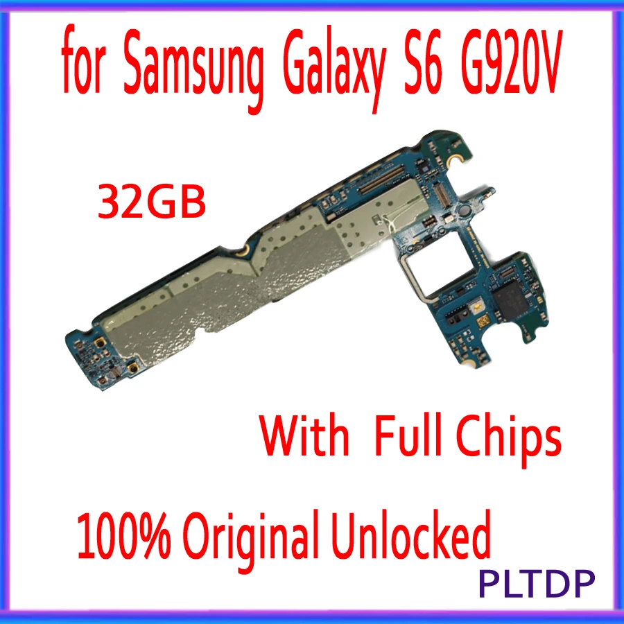 С полным чипом для samsung Galaxy S6 G920V материнская плата, 32 ГБ оригинальная разблокированная для samsung G920V печатная плата, хорошее тестирование