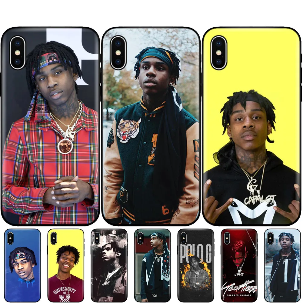 Черный ТПУ чехол для iphone 5 5s se 6 6s 7 8 plus x 10 силиконовый XR XS 11 pro MAX polo G rapper|Бамперы| |