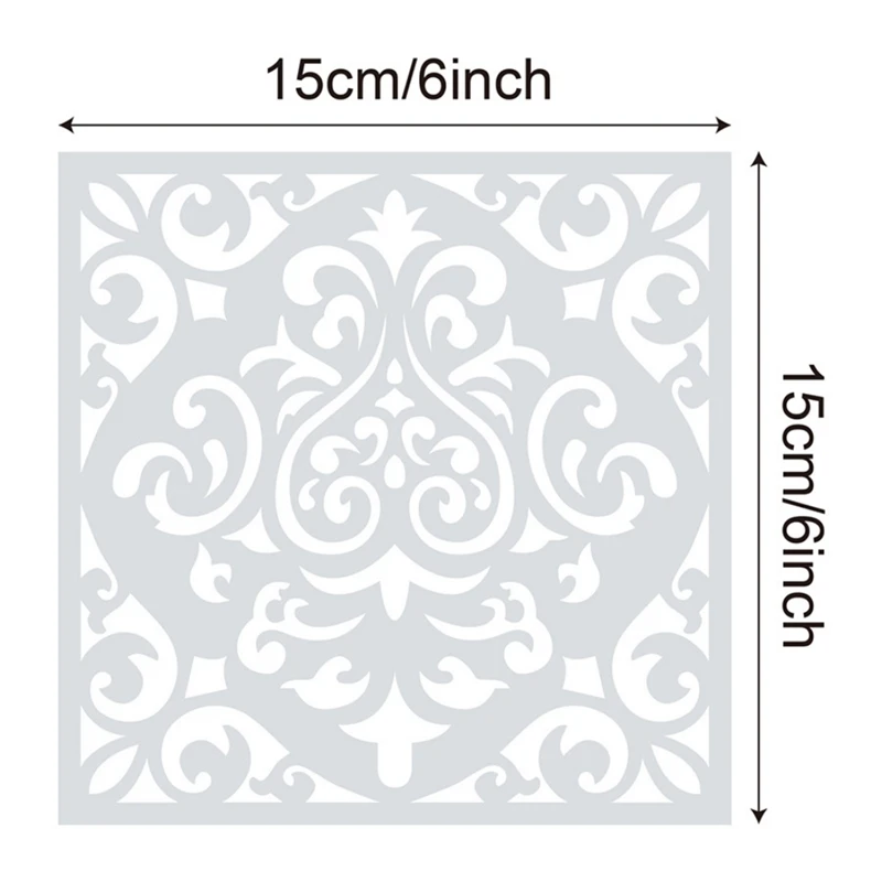 

6/lot Mandala Wall Drawing Stencil For Painting DIY osehold Decoration Template Photo Frame Stencils 5x5cm
