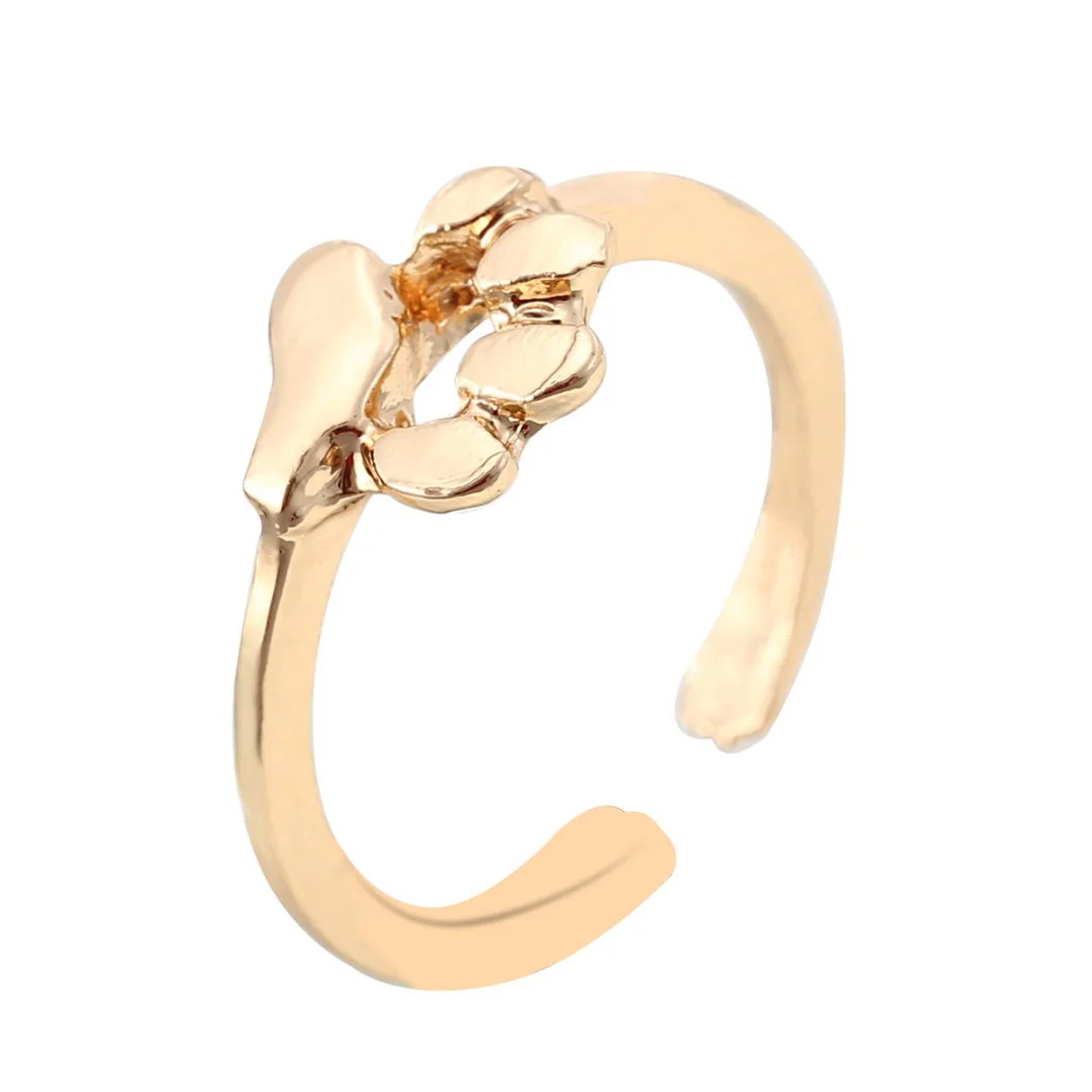 Женское кольцо с милой собачкой котом лапой изменяемым размером кольца для