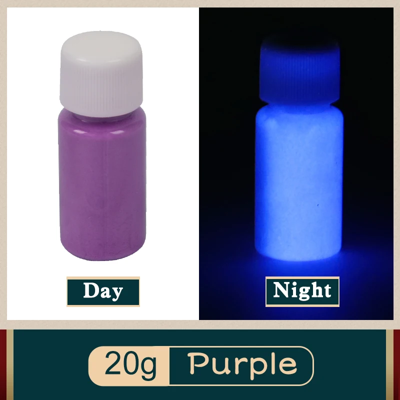 20 г Фиолетовый Блестящий Краски светится в темноте флуоресцентные для вечерние